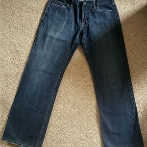 LONDONJEAN Women’s Wide-Leg Dark Blue Denim Jeans